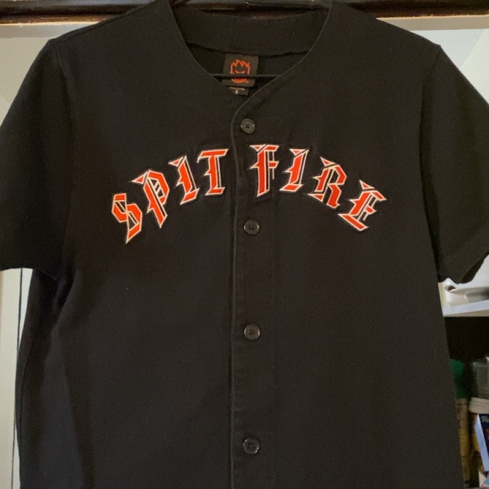 Spitfire Black Button-Up Shirt